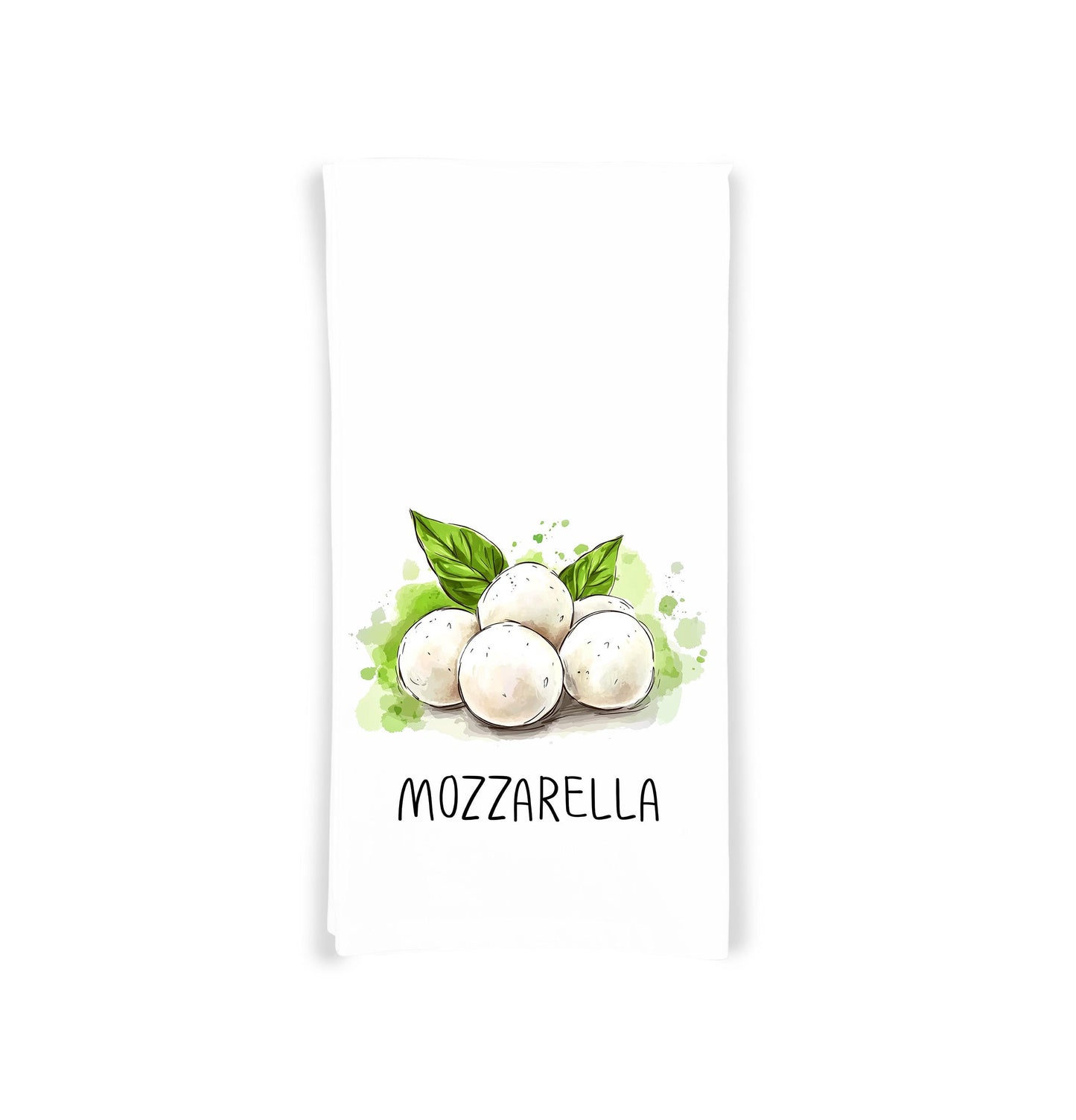 Italian Cheese Kitchen Towel Set of 8 - Mozzarella Ricotta Burrata Fontina Gorgonzola Parmigiano Asiago Provolone - Cheese Lover Gift Idea