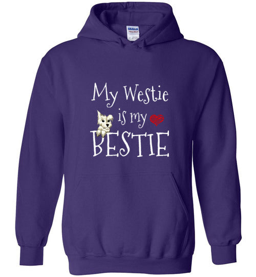 My Westie Is My Bestie West Highland White Terrier Hoodie Sweatshirt for Men, Women, and Teens