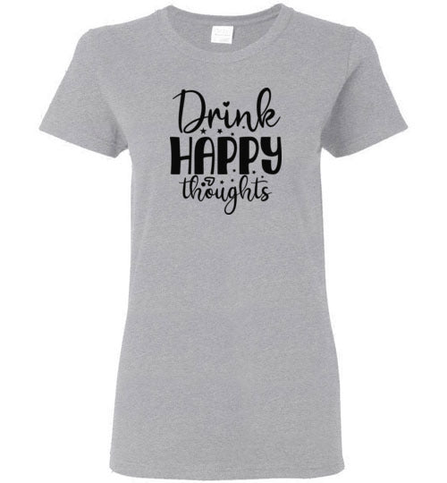 Drink Happy Thoughts Crewneck T-Shirt