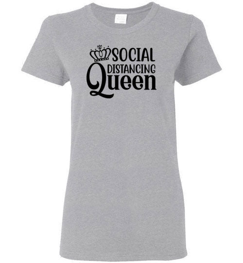 Social Distancing Queen Crewneck T-Shirt