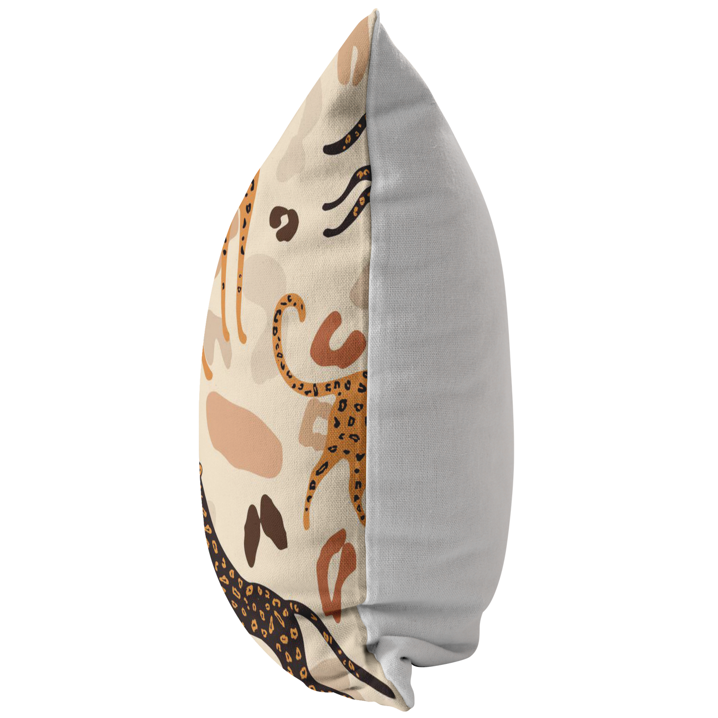 Modern Cheetah Throw Pillow | Black Brown Beige Tropical Jungle Wild Animal Print Earth Tone Neutral Home Decor