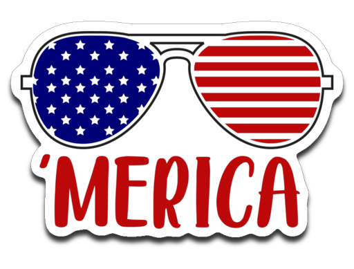 Merica Fourth of July Decal