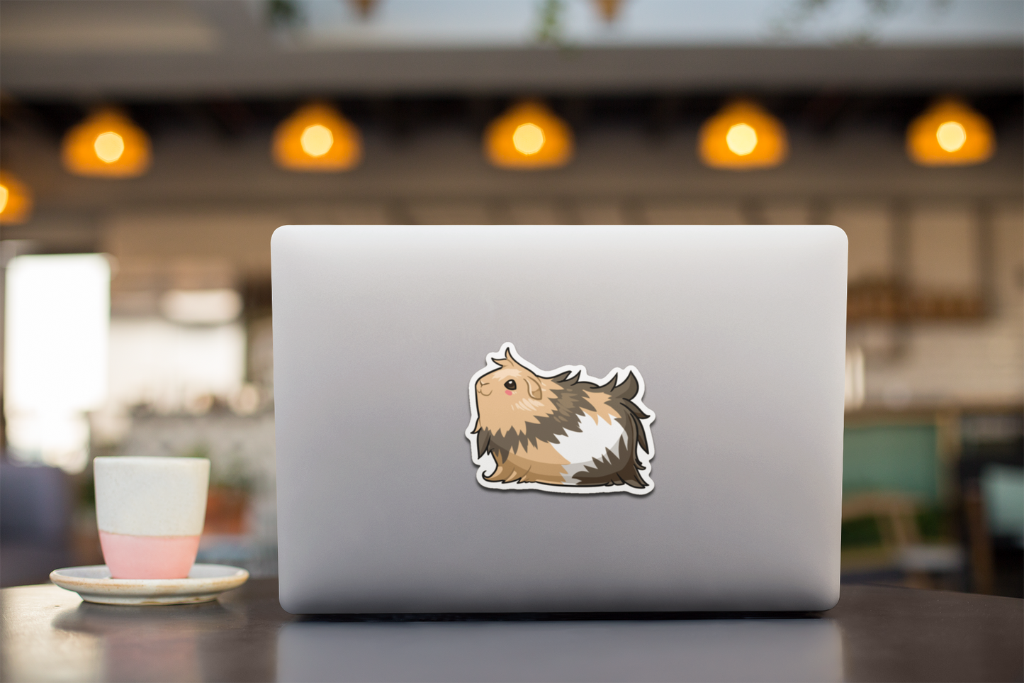Brown & Tan Guinea Pig Vinyl Decal Sticker