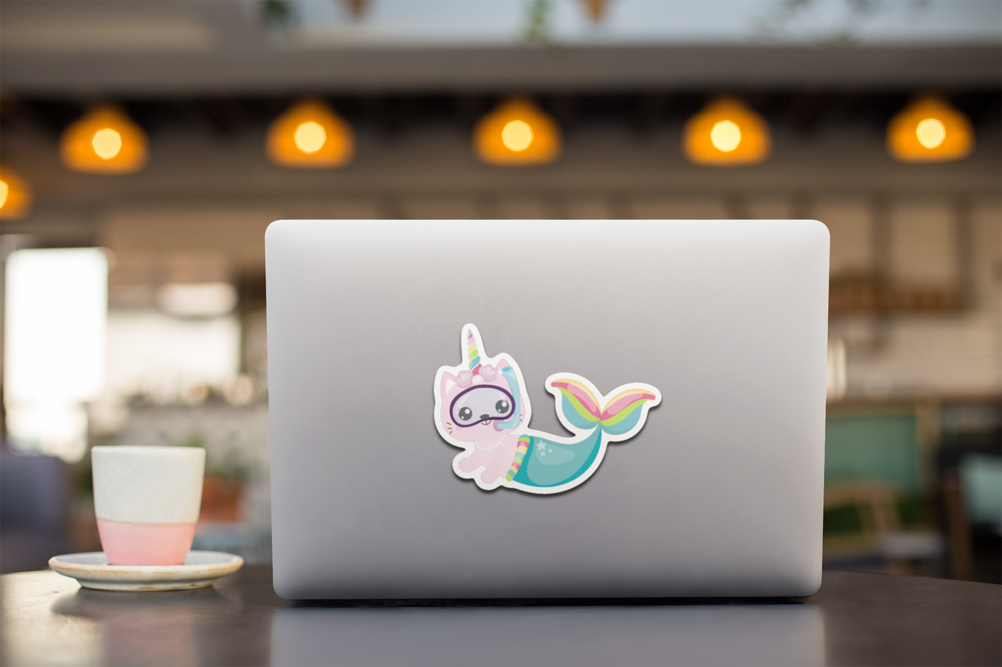 Mermaid Unicorn Cat Caticorn Vinyl Decal Sticker