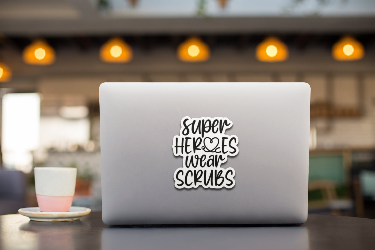 Super Heroes Wear Scrubs Vinyl Decal Sticker