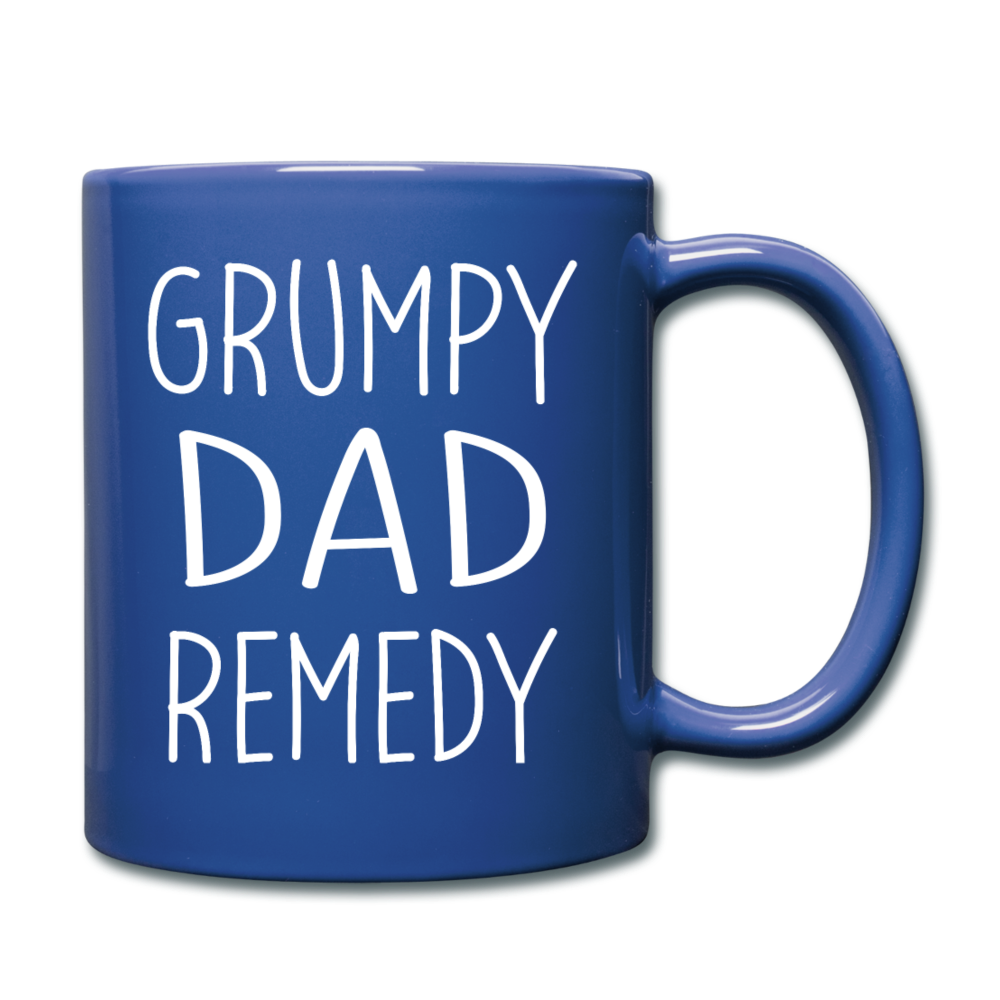 Grump Dad Remedy Funny Mug for Men - royal blue