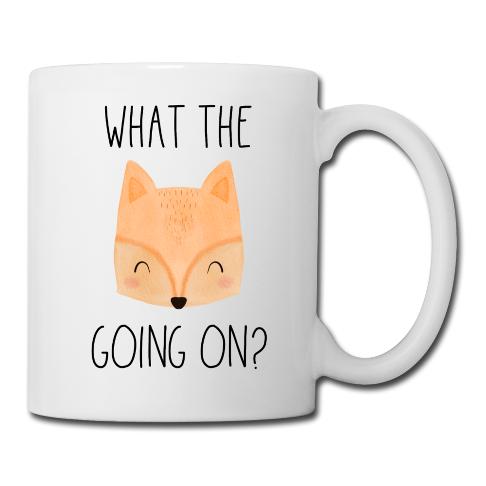 What the Fox Going On? Coffee or Tea Mug - white