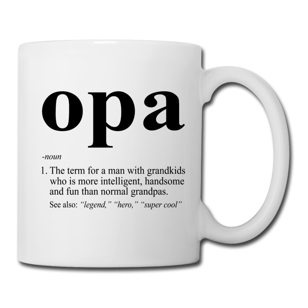 Opa Definition Coffee/Tea Mug - white