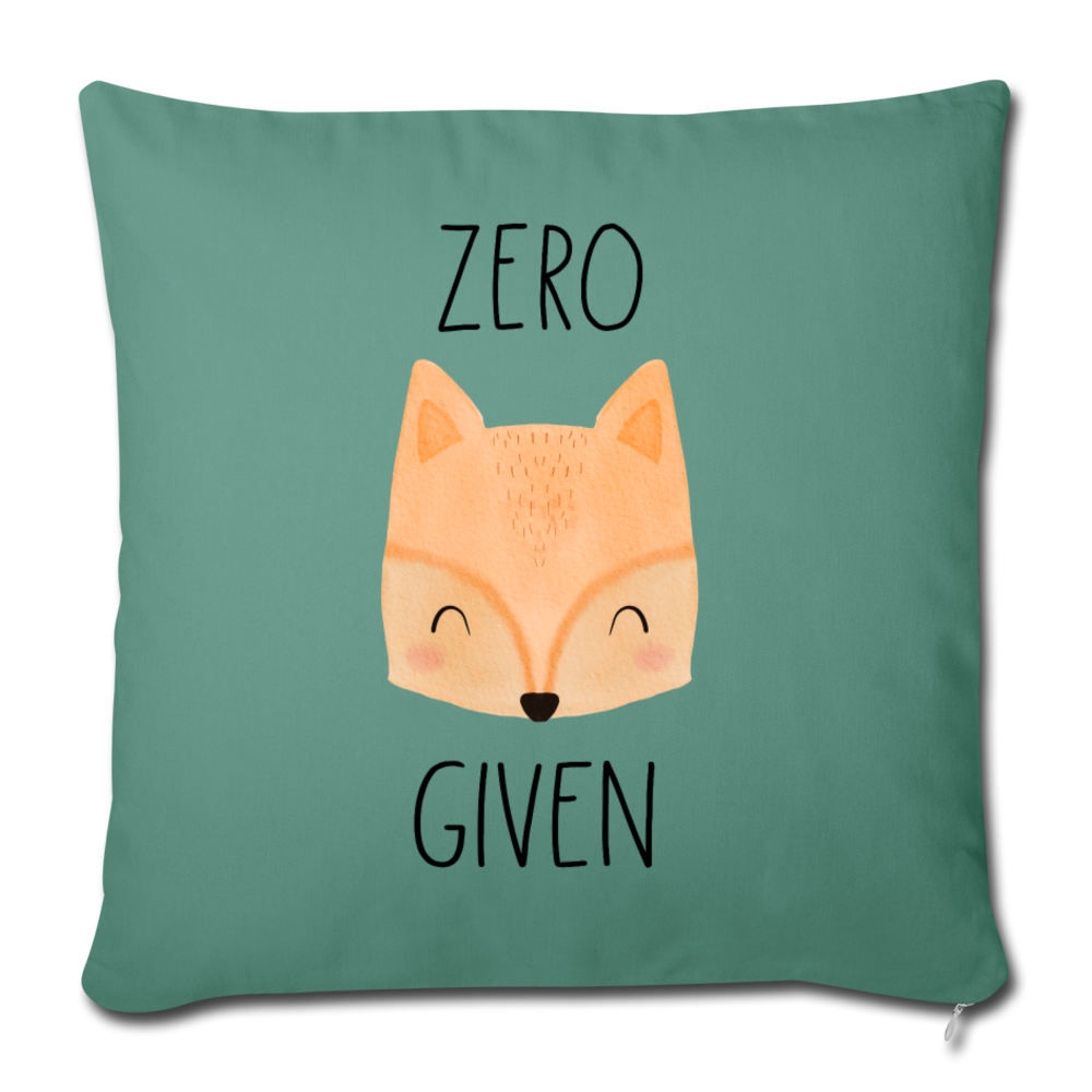 Zero Fox Given Throw Pillow Cover 18” x 18” - cypress green