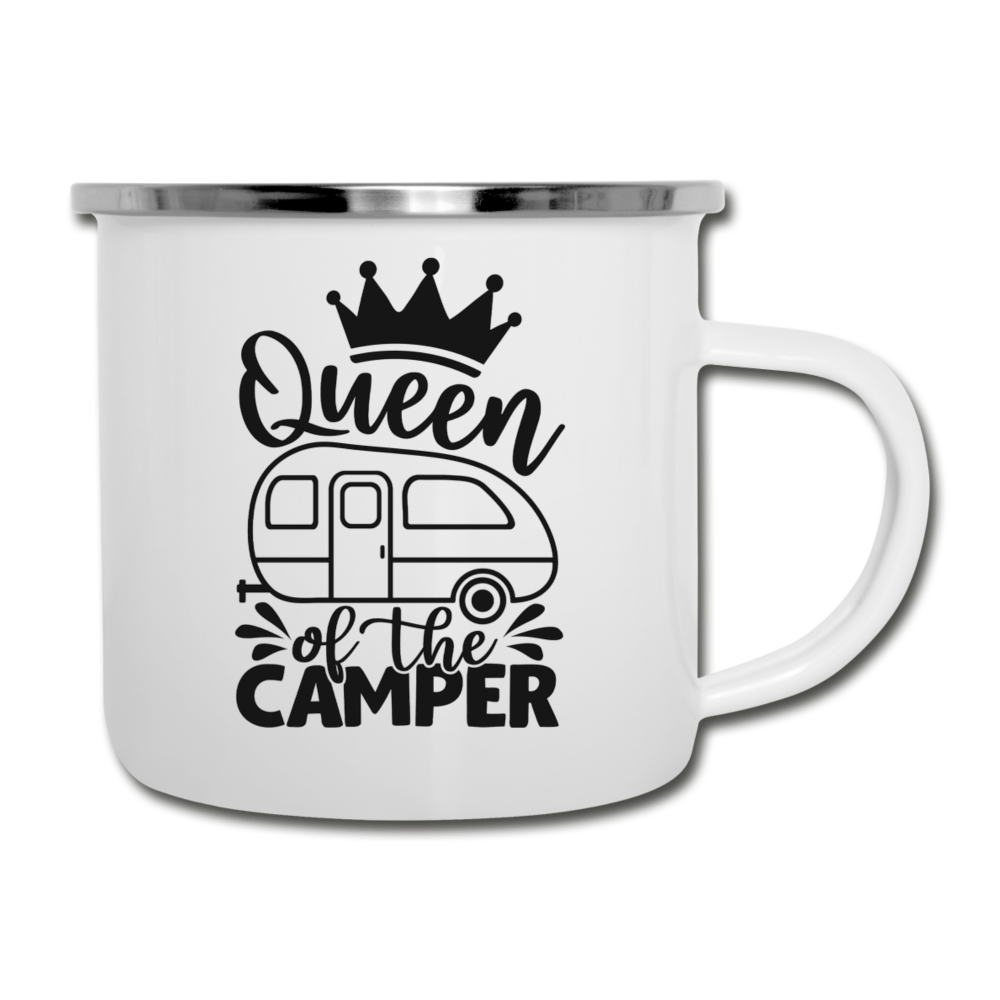 Queen of the Camper Camping Mug - white