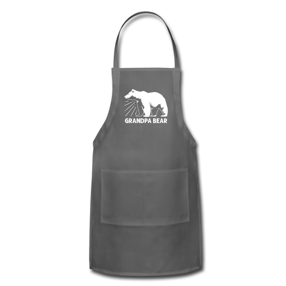 Grandpa Bear Adjustable Apron - charcoal