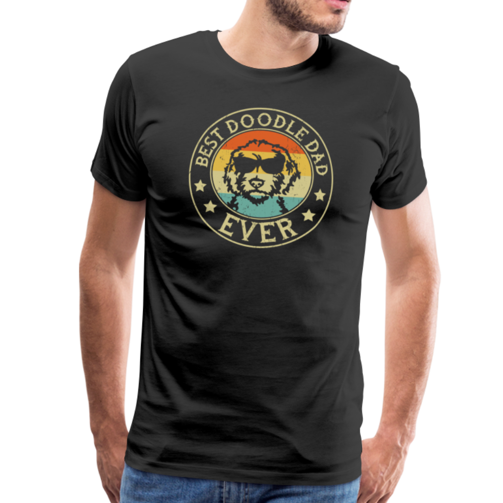 Best Doodle Dad Ever Men's Premium T-Shirt - black