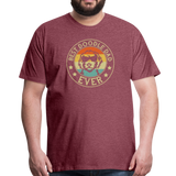 Best Doodle Dad Ever Men's Premium T-Shirt - heather burgundy