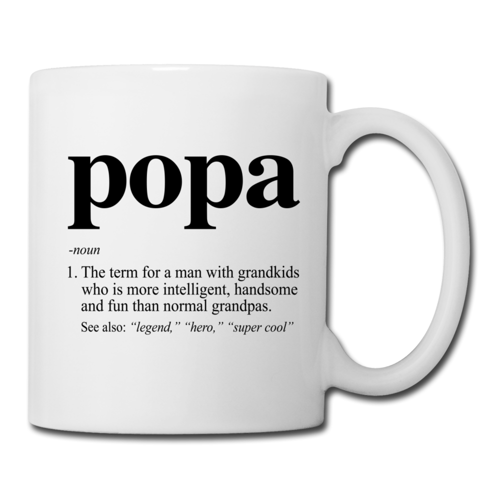 Popa Definition Coffee/Tea Mug - white