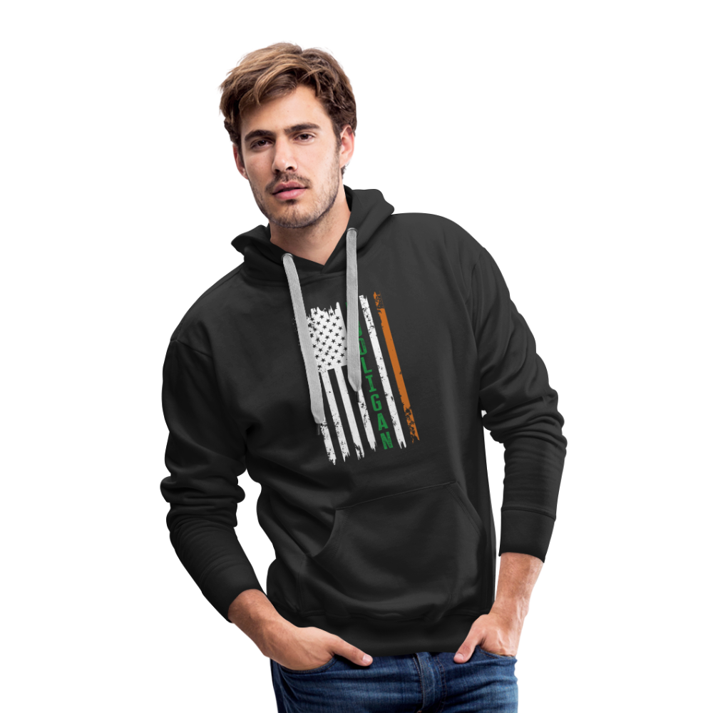 Irish American Hooligan Flag Men’s Premium Hoodie - black