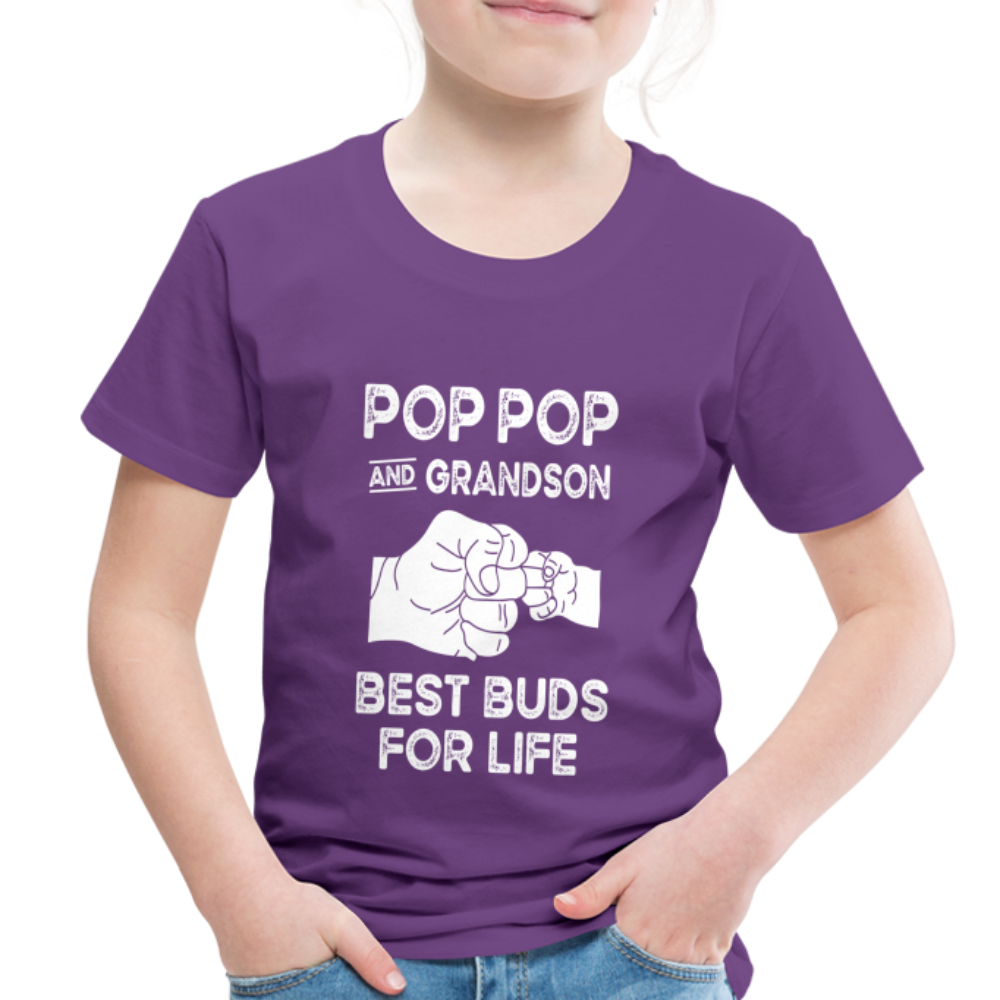 Pop Pop and Grandson Best Buds for Life Toddler Premium T-Shirt - purple