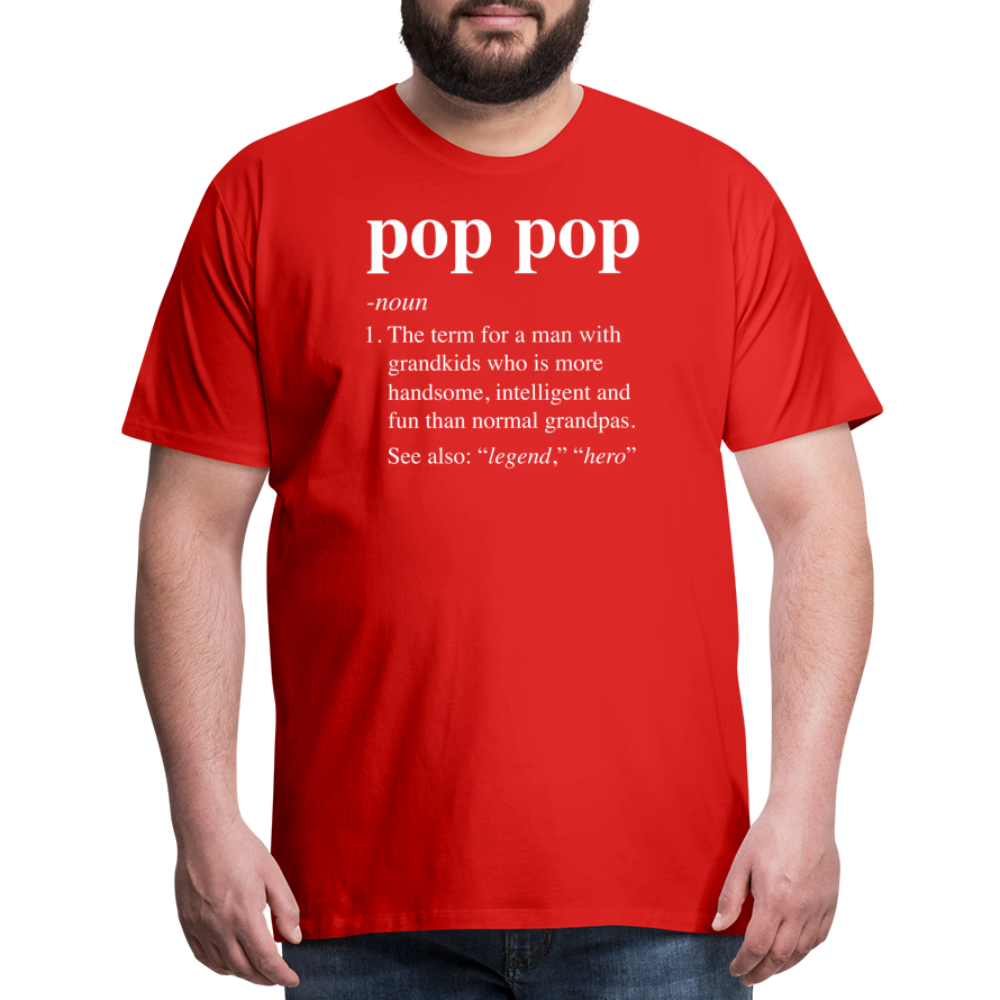 Pop Pop Definition Men's Premium T-Shirt - red