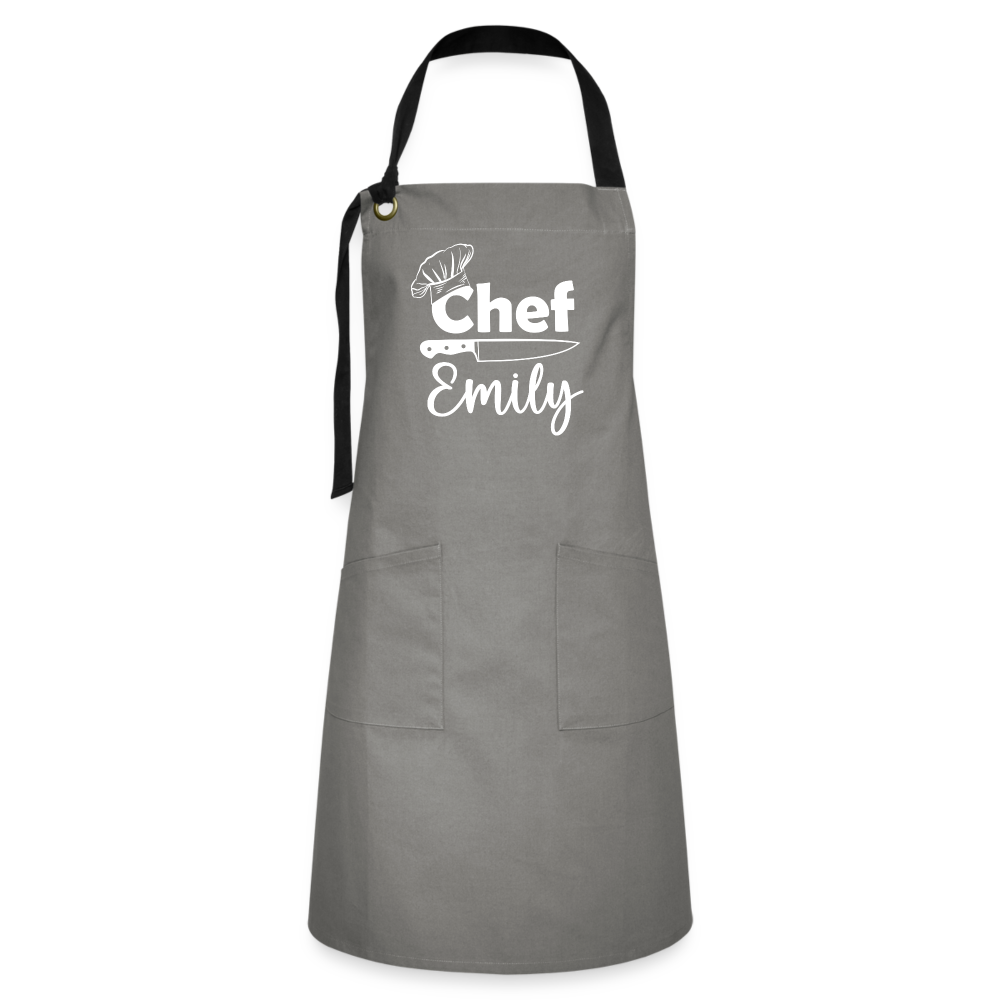 Chef Emily Artisan Apron - gray/black
