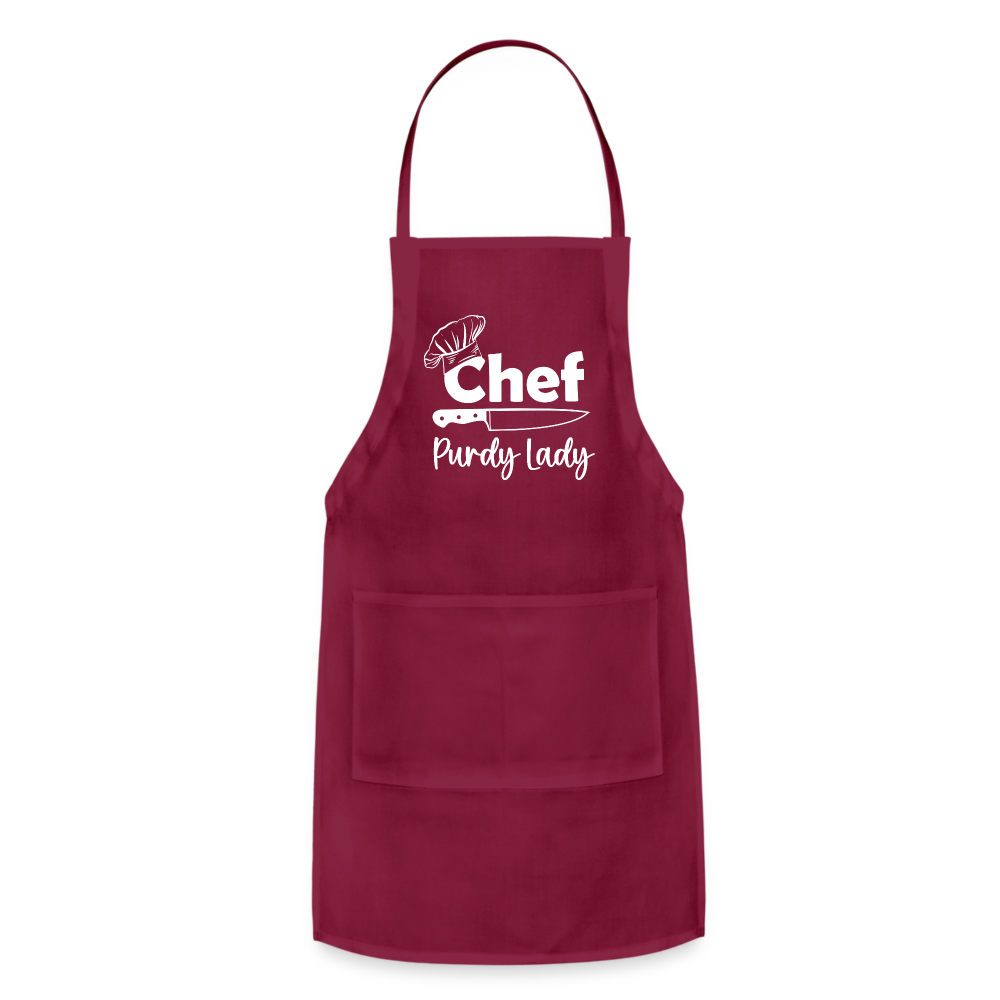 Chef Purdy Lady Adjustable Apron - burgundy