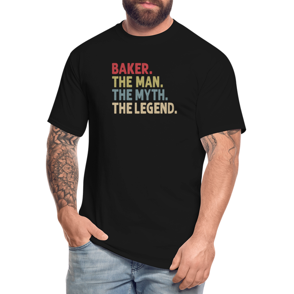Baker the Man the Myth the Legend Men's Tall T-Shirt - black