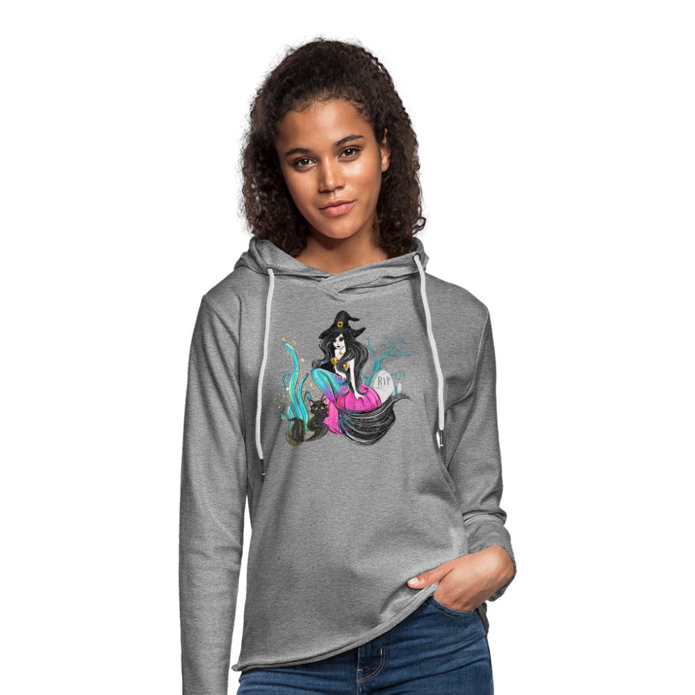 Mermaid Witch Unisex Lightweight Terry Hoodie - heather gray