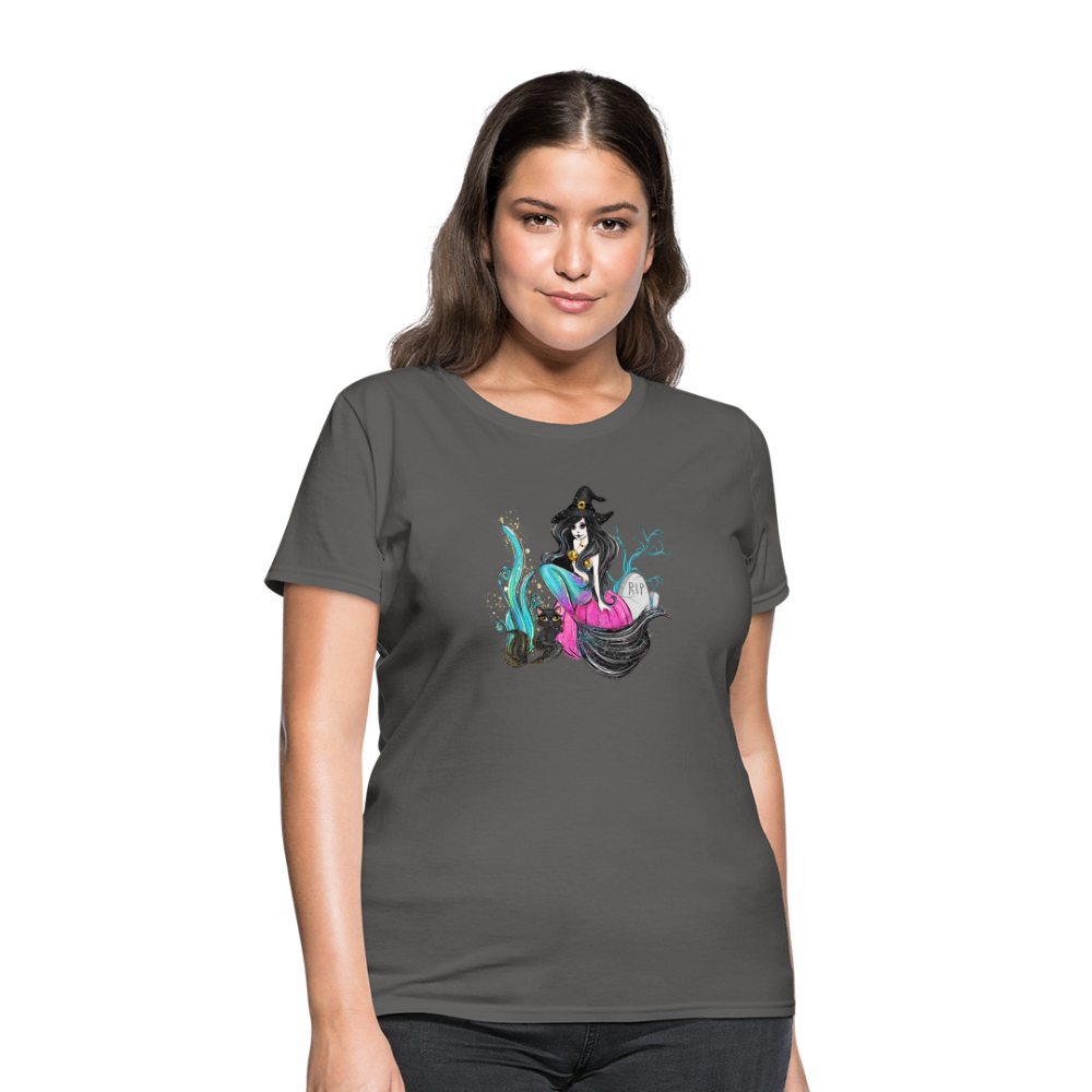 Mermaid Witch Women's T-Shirt - charcoal
