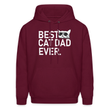 Best Cat Dad Ever Men's Hoodie - burgundy