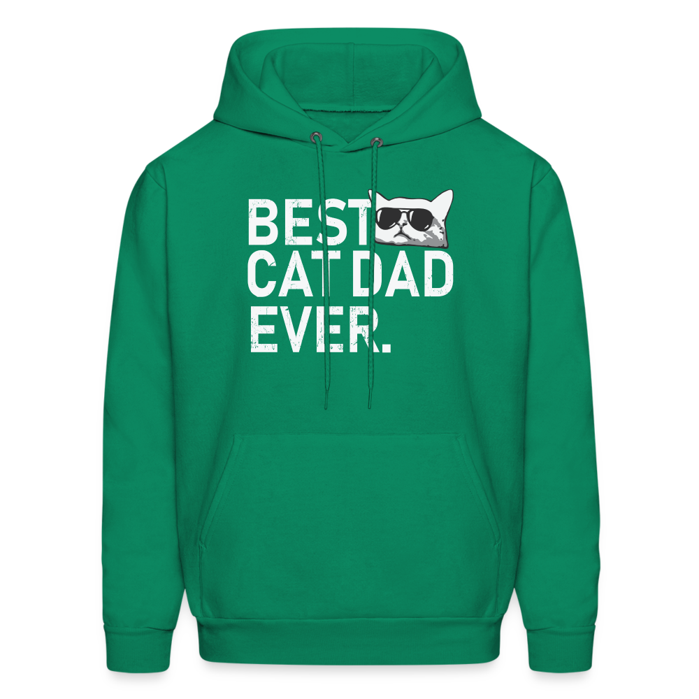 Best Cat Dad Ever Men's Hoodie - kelly green