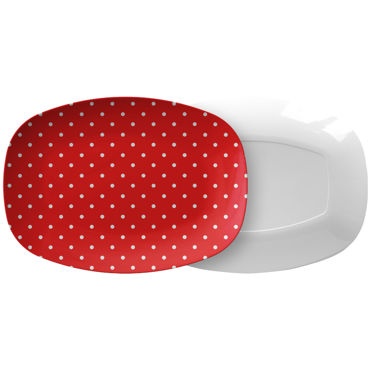 Red and White Polka Dot Serving Platter