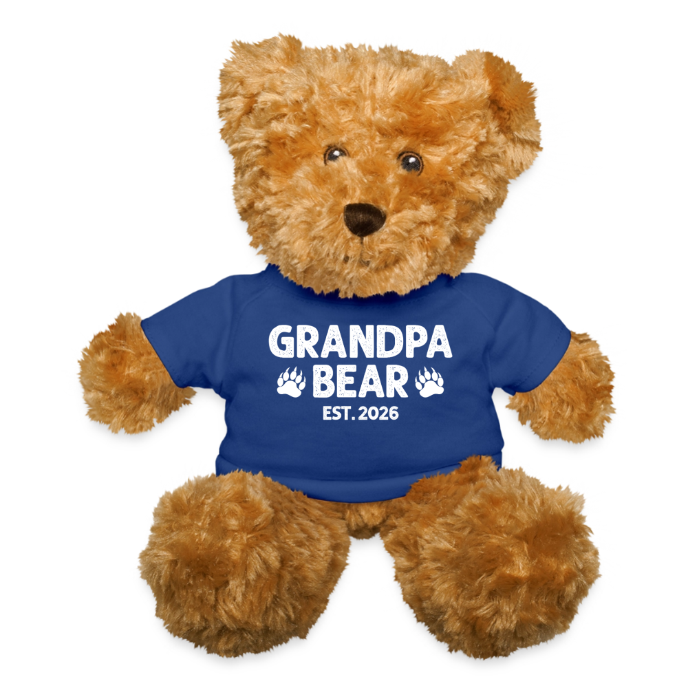 Grandpa Bear Est. 2026 Teddy Bear - royal blue