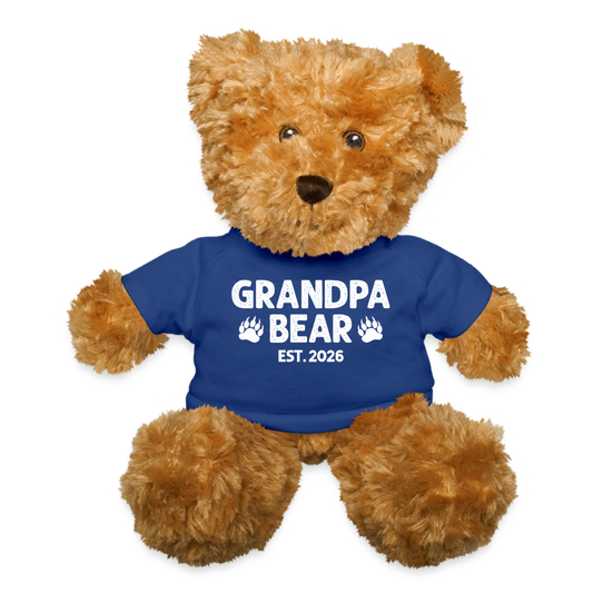 Grandpa Bear Est. 2026 Teddy Bear - royal blue
