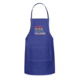 Grampy the Man the Myth the Legend Adjustable Apron - royal blue