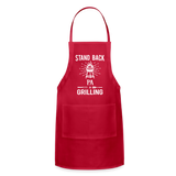 Stand Back Pa Is Grilling Adjustable Apron - red
