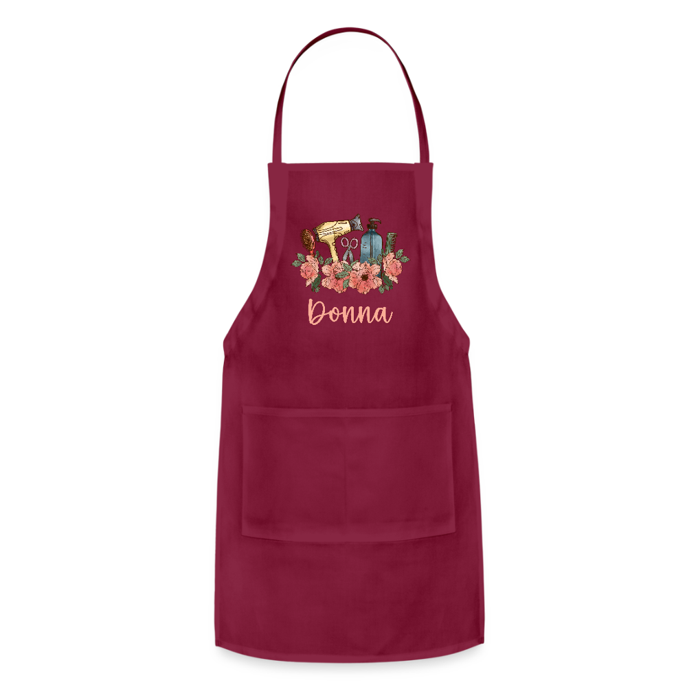 Donna Hair Stylist Adjustable Apron - burgundy