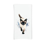 Siamese Cat Watercolor Flour Sack Kitchen Towel Housewarming Hostess Birthday Christmas Gift