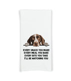 German Shorthaired Pointer Every Snack You Make Every Meal You Bake Flour Sack Kitchen Towel Peeking Dog Hostess Birthday Christmas Gift