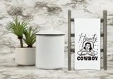Howdy Cowboy Flour Sack Kitchen Towel with Hanging Loop Funny Cute Cowgirl Western Farmhouse Dish Cloth Housewarming Hostess Mothers Day