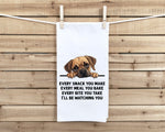 Puggle Every Snack You Make Every Meal You Make Flour Sack Kitchen Towel Funny Peeking Dog Lover Dish Cloth Hostess Birthday Christmas Gift