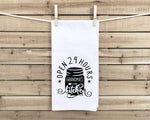 Grandma's Kitchen Open 24 Hours Flour Sack Kitchen Towel Farmhouse Rustic Birthday Housewarming New Home Christmas Gift Idea for Grandma Mom