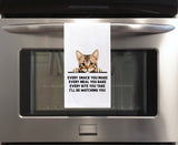 Bengal Every Snack You Make Cat Flour Sack Kitchen Towel Funny Peeking Kitty Dish Cloth Housewarming Hostess Birthday Christmas Gift