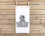 Every Snack You Make Golden Retriever Flour Sack Kitchen Towel Funny Peeking Dog Dish Cloth Housewarming Hostess Birthday Christmas Gift