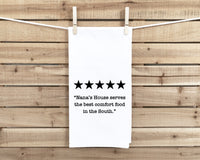 Nana's House Five Star Review Flour Sack Kitchen Towel Funny Dish Cloth Hostess Birthday Mothers Day Christmas Gift for Grandma