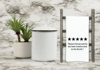 Nana's House Five Star Review Flour Sack Kitchen Towel Funny Dish Cloth Hostess Birthday Mothers Day Christmas Gift for Grandma