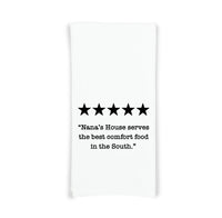 Nana's House Five Star Review Flour Sack Kitchen Towel Funny Dish Cloth Hostess Birthday Mothers Day Christmas Gift for Grandma
