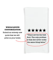 Nana's House Five Star Review Flour Sack Kitchen Towel Funny Dish Cloth Hostess Birthday Mothers Day Christmas Gift for Grandma