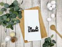 The Grillfather and I Like My Butt Rubbed and My Pork Pulled Gift Set of Two Funny Kitchen Towels for Men Who Love Grilling BBQ Grill Cook