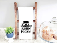 The Grillfather and I Like My Butt Rubbed and My Pork Pulled Gift Set of Two Funny Kitchen Towels for Men Who Love Grilling BBQ Grill Cook