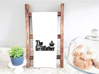 The Grillfather and I Like My Butt Rubbed and My Pork Pulled Gift Set of Two Funny Kitchen Towels for Men Who Love Grilling BBQ Grill Cook