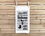Advice from a Horse Funny Flour Sack Kitchen Towel with Saying Farmhouse Rustic Farm Themed Birthday Housewarming Home Christmas Gift Idea