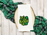 Set of 3 St. Patrick's Day Tea Towels Cute Funny Flour Sack Dish Saint Patricks Bathroom or Kitchen Decor Decorative Hand Towel